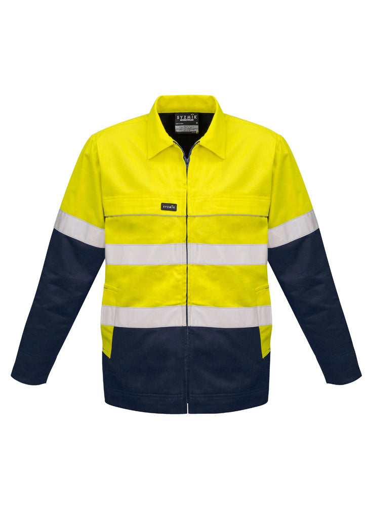 SYZMIK Mens Hi Vis Cotton Drill Jacket ZJ590