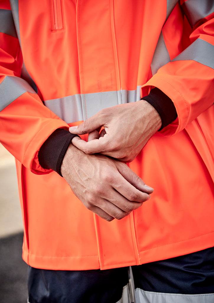 SYZMIK Mens Hi Vis X Back Heavy Duty Waterproof Jacket ZJ620-AU