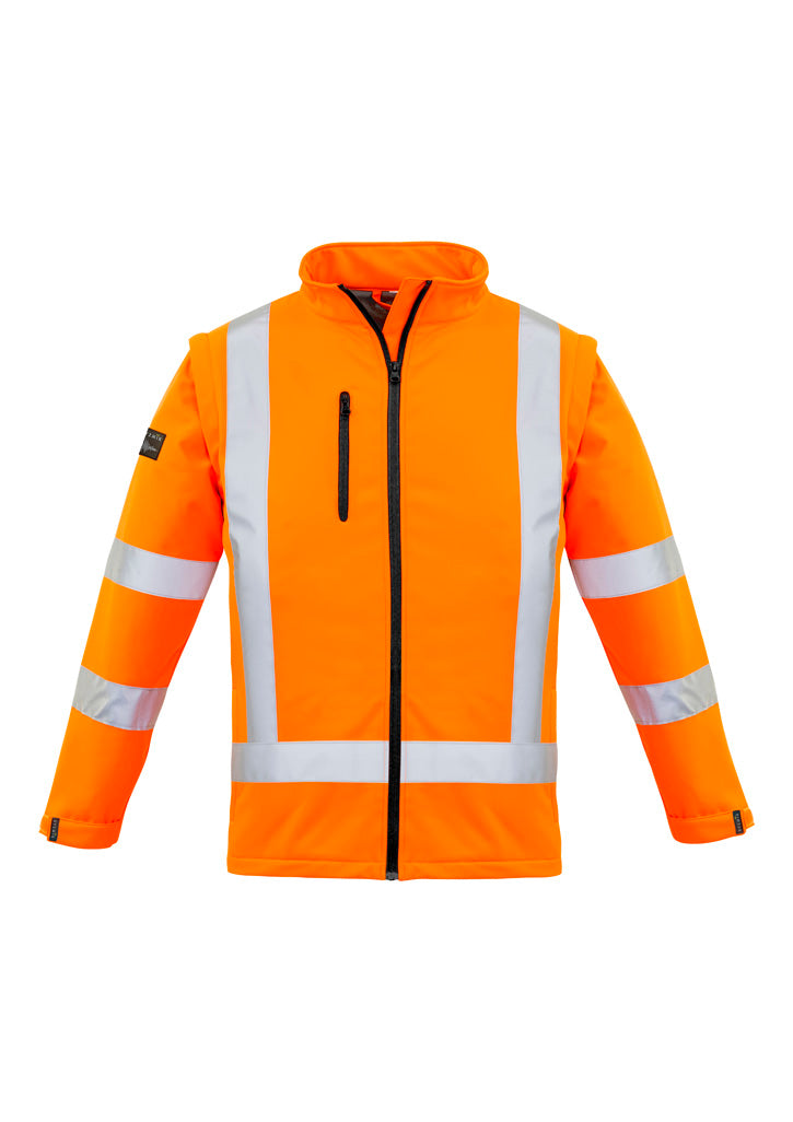 SYZMIK Womens Hi Vis NSW Rail X Back 2 In 1 Softshell Jacket ZJ770